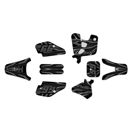 honda cr80 graphics kit 1993-1995 prime series smoke