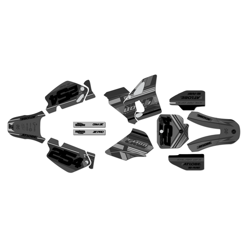 honda cr80 graphics kit 1998-2003 redeemer series smoke