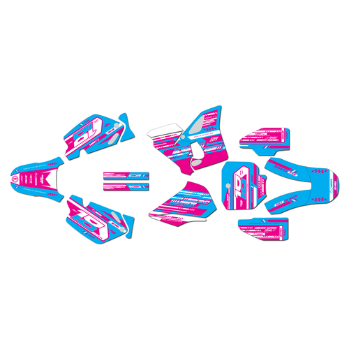 honda cr80 graphics kit 1998-2003 warrior series magenta