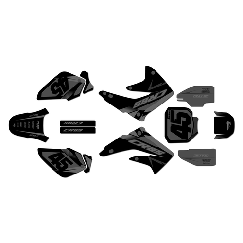 honda cr85 graphics kit 2003-2014 division series smoke