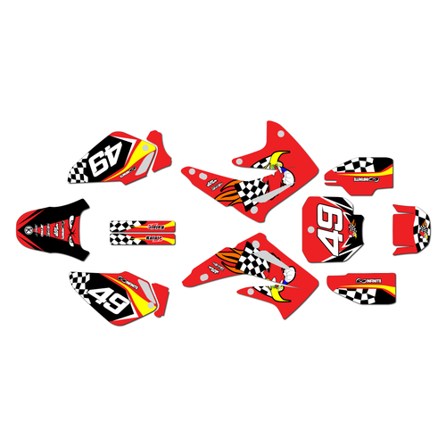CR85 2003-2012 '21 Style Red Graphic Kit – Made In USA, Free Shipping