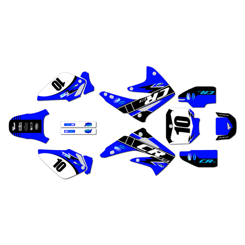 honda cr85 graphics kit 2003-2014 speed series blue