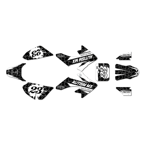 honda crf50 graphics kit 2004-2012 divergent series white