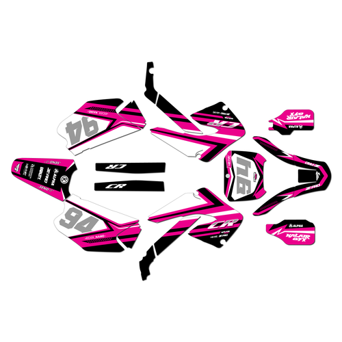 honda cr250 graphics kit 2000-2001 imperator series magenta