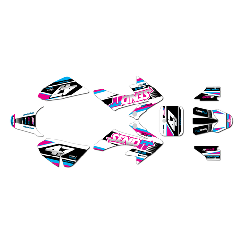 honda crf50 graphics kit 2004-2012 fresh series magenta