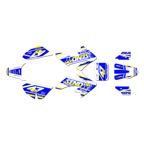 honda crf50 graphics kit 2004-2012 fresh series yellow