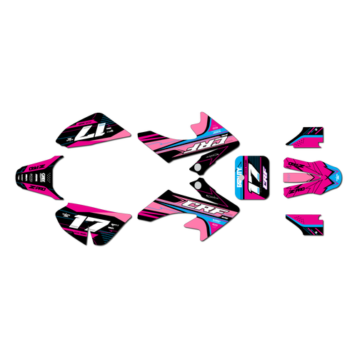 honda crf50 graphics kit 2013-2026 axis series pink
