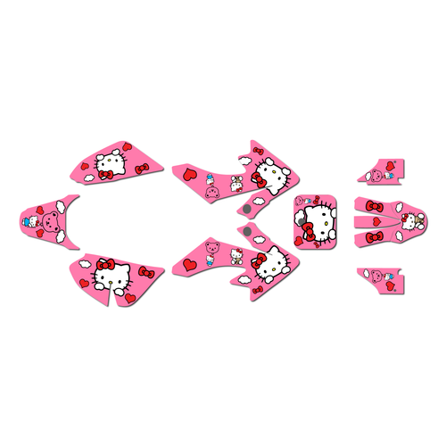 honda crf50 graphics kit 2004-2012 meow series pink
