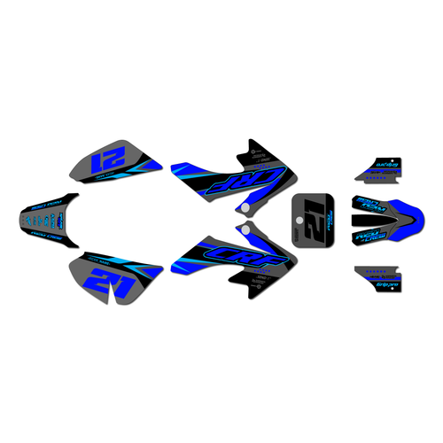 honda crf50 graphics kit 2004-2012 og series blue