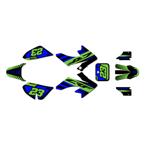 honda crf50 graphics kit 2013-2026 fh series green