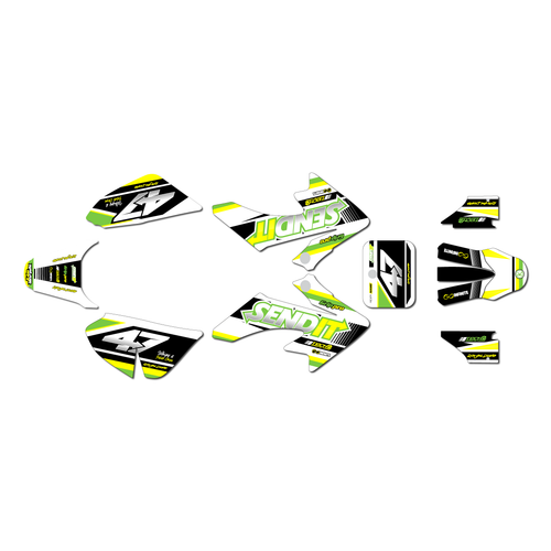 honda crf50 graphics kit 2013-2026 fresh series green