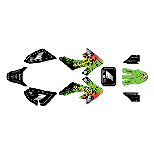 honda crf50 graphics kit 2013-2026 lancaster series green