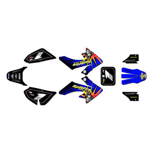 honda crf50 graphics kit 2013-2026 lancaster series blue