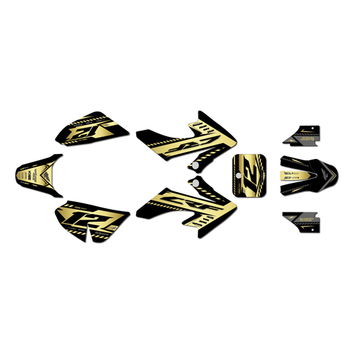 honda crf50 graphics kit 2013-2026 lethal series gold