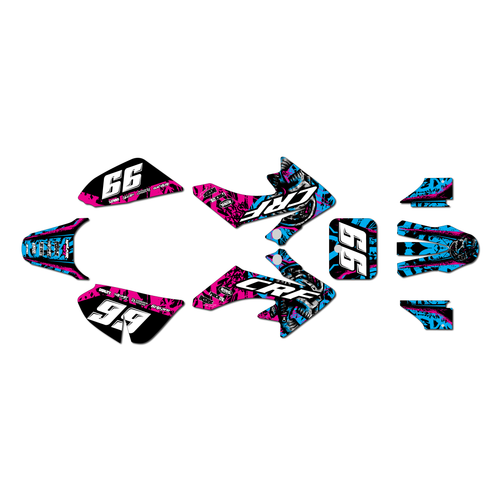 honda crf50 graphics kit 2004-2012 revolt series pink