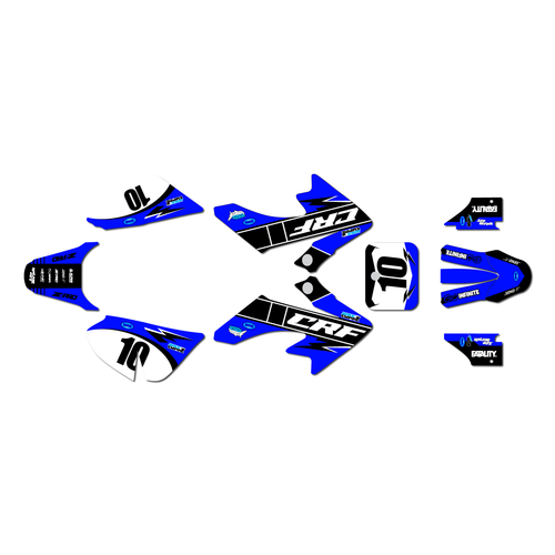 honda crf50 graphics kit 2004-2012 speed series blue