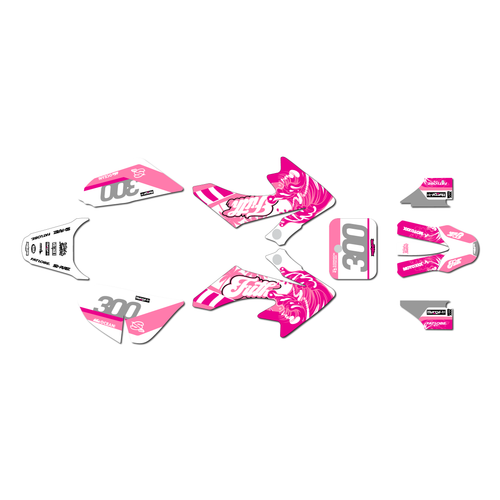 honda crf50 graphics kit 2004-2012 surfsup series magenta