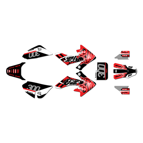 honda crf50 graphics kit 2004-2012 surfsup series red-shift