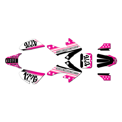 honda crf50 graphics kit 2004-2012 usa series pink