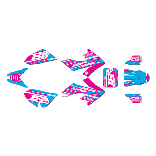 honda crf50 graphics kit 2004-2012 warrior series magenta