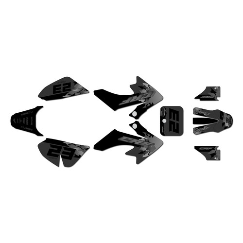 honda crf50 graphics kit 2013-2026 throwback series smoke