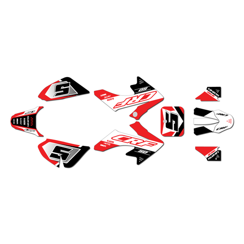 honda crf50 graphics kit 2013-2026 venom series red