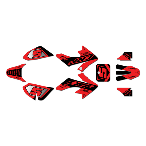 honda crf50 graphics kit 2013-2026 venom series red-shift