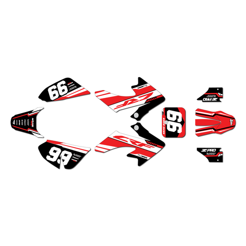 honda crf50 graphics kit 2013-2026 viper series red