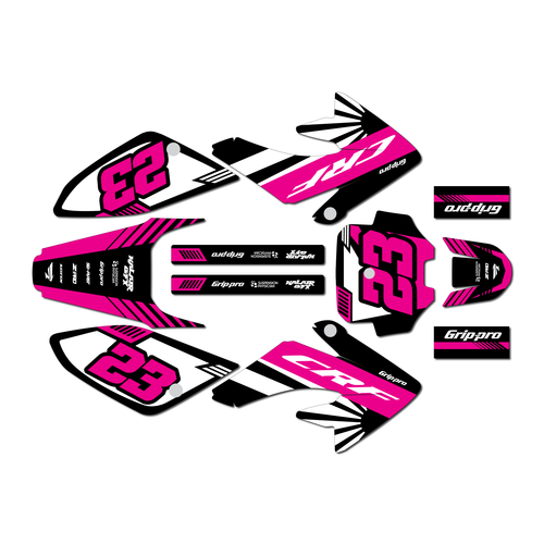 honda crf80 graphics kit 2004-2010 fh series magenta