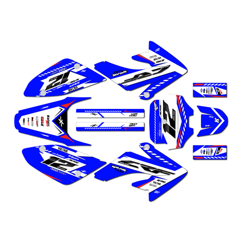 honda crf80 graphics kit 2011-2016 lethal series blue