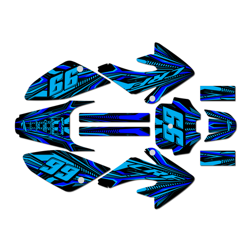 honda crf80 graphics kit 2011-2016 prime series blue