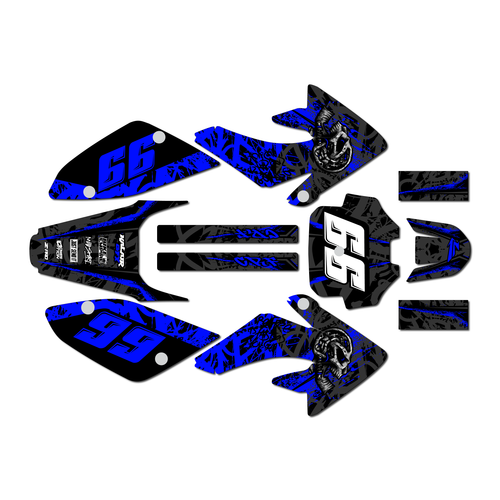 honda crf80 graphics kit 2011-2016 revolt series blue