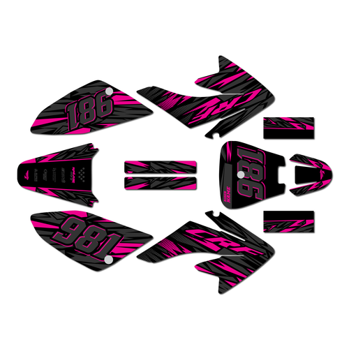 honda crf70 graphics kit all years twitch series magenta