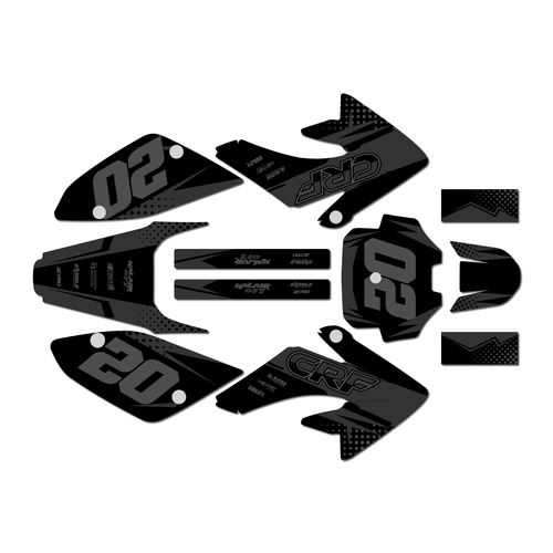 honda crf80 graphics kit 2011-2016 spear series black