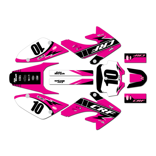 honda crf80 graphics kit 2004-2010 speed series magenta