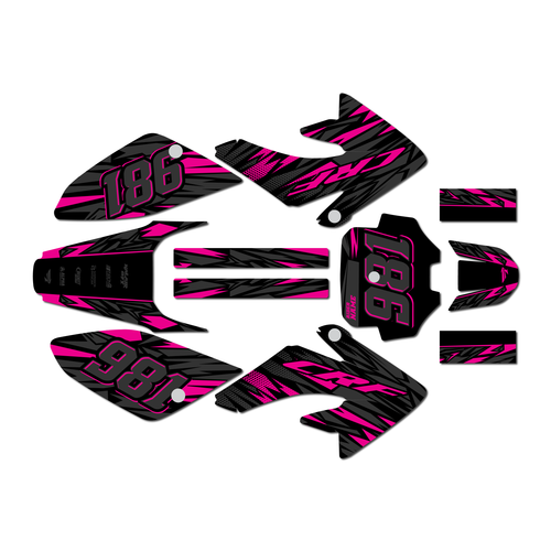 honda crf80 graphics kit 2004-2010 twitch series magenta