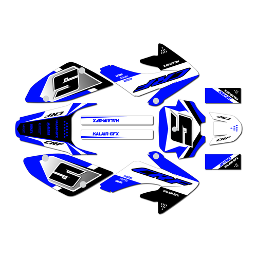 honda crf80 graphics kit 2011-2016 venom series blue