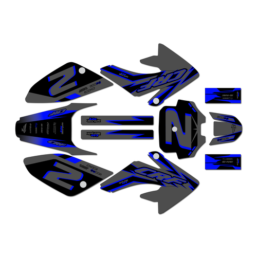 honda crf80 graphics kit 2011-2016 vision series blue