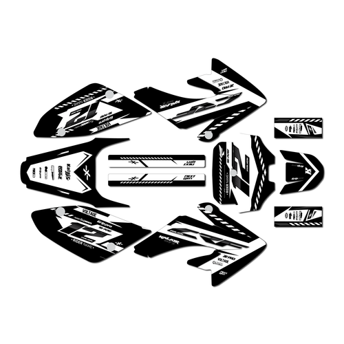 honda crf100 graphics kit 2011-2016 lethal series white