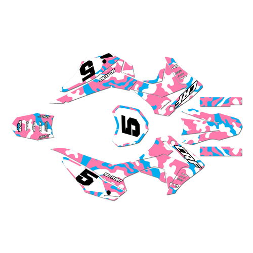 honda crf110f graphics kit 2013-2018 invasion series pink