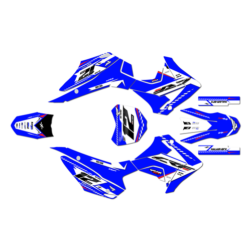 honda crf110f graphics kit 2013-2018 lethal series blue