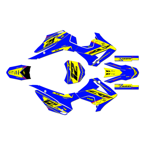 honda crf110f graphics kit 2013-2018 lethal series yellow