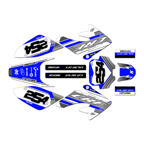 honda crf100 graphics kit 2011-2016 redeemer series blue