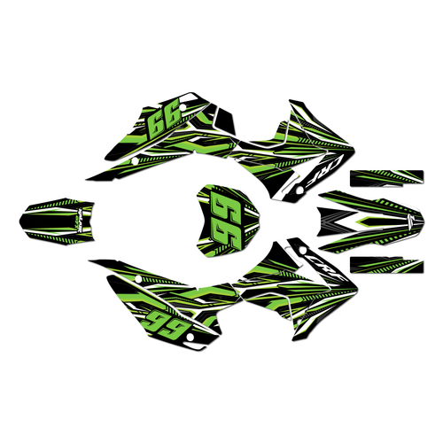 honda crf110f graphics kit 2013-2018 prime series green