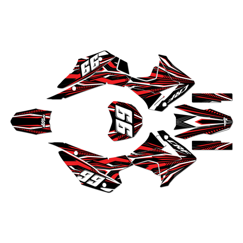 honda crf110f graphics kit 2013-2018 prime series red