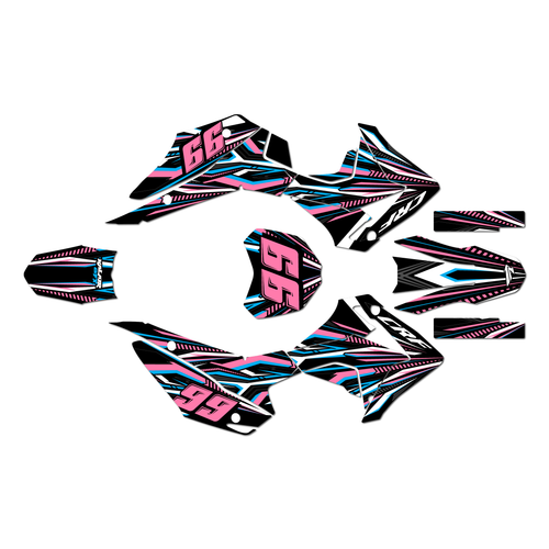 honda crf110f graphics kit 2013-2018 prime series pink