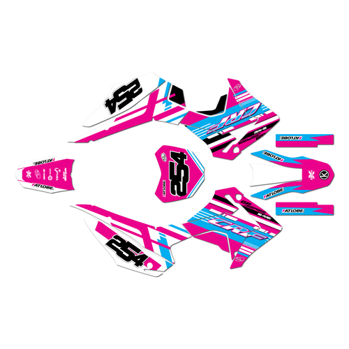 honda crf110f graphics kit 2013-2018 redeemer series magenta