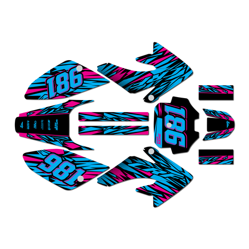honda crf100 graphics kit 2004-2010 twitch series cm