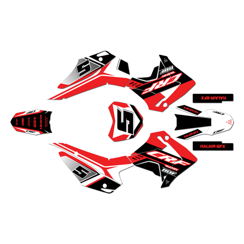 honda crf110f graphics kit 2013-2018 venom series red