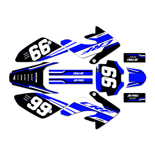 honda crf100 graphics kit 2004-2010 viper series blue